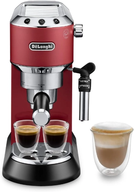 De'Longhi Dedica Pump Espresso Manual Coffee Machine | Cappuccino, Latte Macchiato With Milk Frother