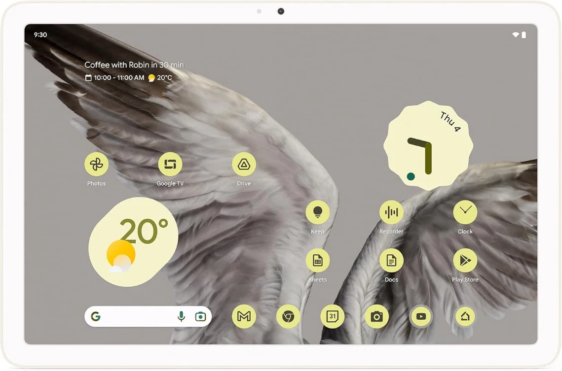 Google Pixel Tablet (11-inch screen, 8GB RAM, 128GB storage, Android, Extra long battery life, Porcelain) -