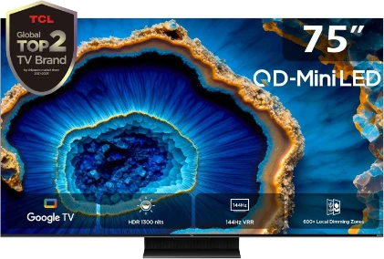 TCL 75C755 4K QD-Mini LED (2023) – Best for Gaming (144Hz & VRR)​