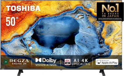 Toshiba 50 inch UHD Smart TV C350N -, AI 4K Upscaling, REGZA Power Audio, Ultimate Motion